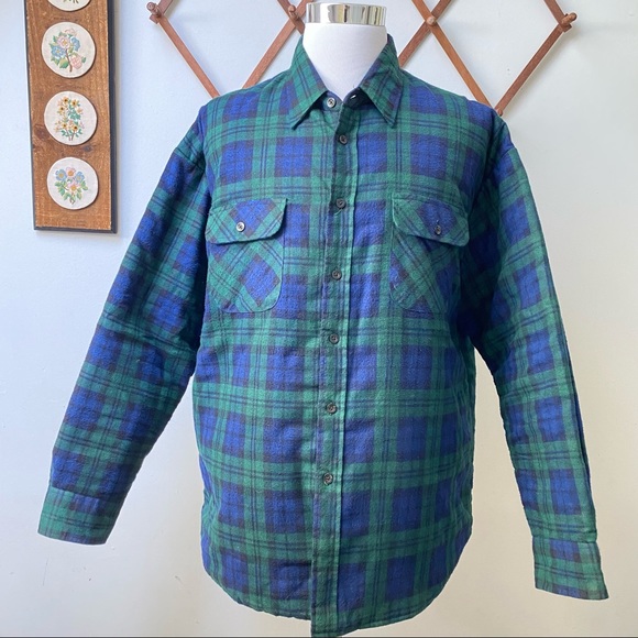 Vintage Other - Vintage Plaid Flannel Quilted Lined Shirt Jacket